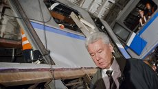 Мэр Москвы Сергей Собянин посетил участок перегона московского метрополитена Парк Победы Мэр Москвы Сергей Собянин посетил участок перегона московского метрополитена Парк Победы