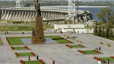 Памятник В.И. Ленину в Запорожье. Архивное фото Памятник В.И. Ленину в Запорожье. Архивное фото