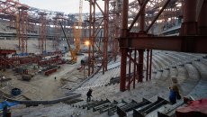 Строительство стадиона Зенит-Арена. Архивное фото. Строительство стадиона Зенит-Арена. Архивное фото.