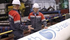 На заводе ОМК, где была выпущена первая труба для Южного потока. Архивное фото На заводе ОМК, где была выпущена первая труба для Южного потока. Архивное фото