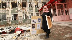 Учителя школы наводят порядок в школе №20 в центре города Грозного Учителя школы наводят порядок в школе №20 в центре города Грозного