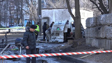 Последствия взрыва автомобиля комбата Слобожанщины в Харькове Последствия взрыва автомобиля комбата Слобожанщины в Харькове
