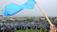 Участники митинга крымских татар. Архивное фото Участники митинга крымских татар. Архивное фото