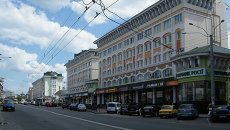 Соборная улица города Ровно, Украина. Архивное фото Соборная улица города Ровно, Украина. Архивное фото