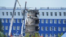 Обрушение здания учебного центра ВДВ в Омской области. Архивное фото Обрушение здания учебного центра ВДВ в Омской области. Архивное фото