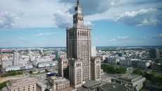 Дворец культуры и науки в Варшаве. Архивное фото Дворец культуры и науки в Варшаве. Архивное фото