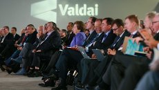 Участники на открытии 12-го ежегодного заседания Международного дискуссионного клуба Валдай. Архивное фото Участники на открытии 12-го ежегодного заседания Международного дискуссионного клуба Валдай. Архивное фото