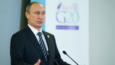Президент России Владимир Путин на саммите Группы двадцати (G20) в турецкой Анталье. Архивное фото Президент России Владимир Путин на саммите Группы двадцати (G20) в турецкой Анталье. Архивное фото