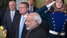 Премьер-министр Индии Нарендра Моди во время официальной встречи в Кремле Премьер-министр Индии Нарендра Моди во время официальной встречи в Кремле