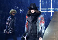 Модель представляет коллекцию Philipp Plein на неделе моды в Милане Модель представляет коллекцию Philipp Plein на неделе моды в Милане