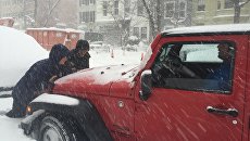 Снегопад в США. Архивное фото Снегопад в США. Архивное фото