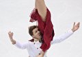 Екатерина Боброва и Дмитрий Соловьев (Россия) выступают в произвольной программе танцев на льду на чемпионате Европы Екатерина Боброва и Дмитрий Соловьев (Россия) выступают в произвольной программе танцев на льду на чемпионате Европы