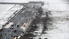 На месте крушения пассажирского самолета Boeing-737-800 в Ростове-на-Дону На месте крушения пассажирского самолета Boeing-737-800 в Ростове-на-Дону