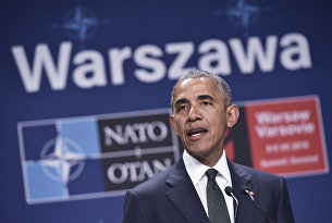 Президент США Барак Обама на самиите НАТО в Варшаве. 8 июля 2016 Президент США Барак Обама на самиите НАТО в Варшаве. 8 июля 2016