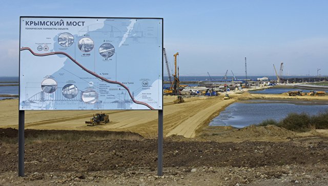 Строительство моста через Керченский пролив в Крыму