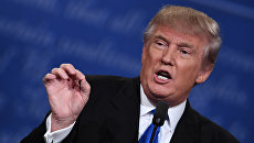 Кандидат в президенты США Дональд Трамп на дебатах Кандидат в президенты США Дональд Трамп на дебатах