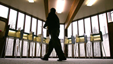 The polling station in Seattle, USA.  Archival photo