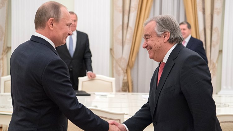 Картинки по запросу путин гутерреш