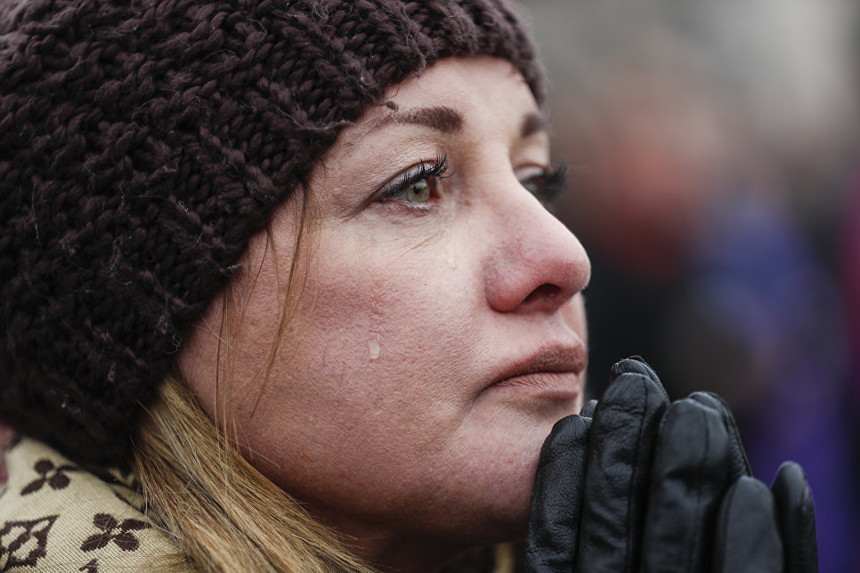 Шерил Эдмондсон плачет во время инаугурации Дональда Трампа. 20 января 2017 года