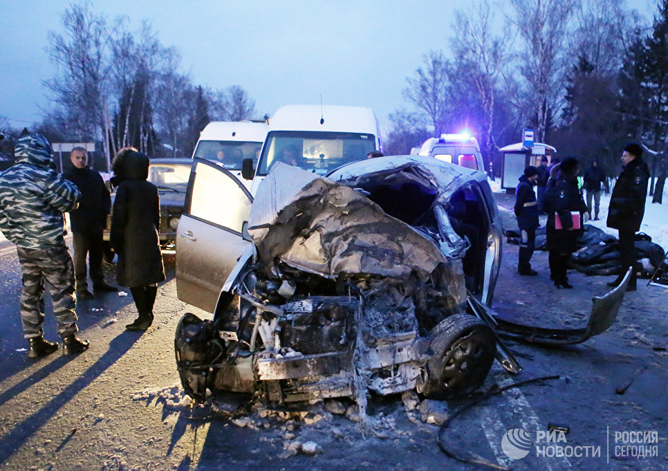 На месте крупной дорожной аварии в Новой Москве На месте крупной дорожной аварии в Новой Москве