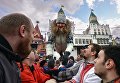 Посетители во время празднования Масленицы в Центре русской культуры Кремль в Измайлово Посетители во время празднования Масленицы в Центре русской культуры Кремль в Измайлово