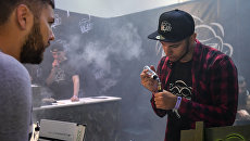 The exhibition vape-industry in Moscow.  Archival photo