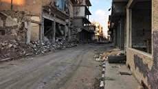 Разрушенные в результате боевых действий дома в жилой части города Пальмира. Архивное фото Разрушенные в результате боевых действий дома в жилой части города Пальмира. Архивное фото