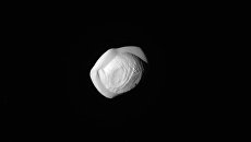 Ban satellite of Saturn.  Archival photo