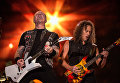 Участники группы Metallica Джеймс Хэтфилд и Кирк Хэммет на фестивале Rock in Rio в Бразилии Участники группы Metallica Джеймс Хэтфилд и Кирк Хэммет на фестивале Rock in Rio в Бразилии
