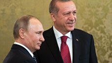 Президент РФ Владимир Путин и президент Турции Реджеп Тайип Эрдоган. Архивное фото Президент РФ Владимир Путин и президент Турции Реджеп Тайип Эрдоган. Архивное фото