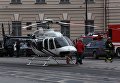 Вертолет у станции метро Технологический институт в Санкт-Петербурге Вертолет у станции метро Технологический институт в Санкт-Петербурге