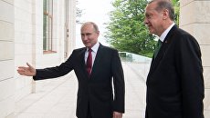 Президент РФ Владимир Путин и президент Турции Реджеп Тайип Эрдоган. Архивное фото Президент РФ Владимир Путин и президент Турции Реджеп Тайип Эрдоган. Архивное фото
