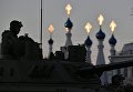 Военнослужащие на боевой машине десанта БМД-4М во время репетиции парада Победы в Москве Военнослужащие на боевой машине десанта БМД-4М во время репетиции парада Победы в Москве