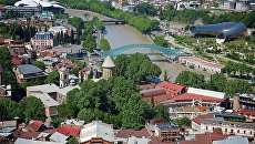 Вид на центр Тбилиси. Архивное фото Вид на центр Тбилиси. Архивное фото