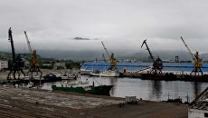 Порт Раджин в Северной Корее. Архивное фото Порт Раджин в Северной Корее. Архивное фото