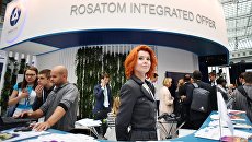 Стенд государственной корпорации по атомной энергии Росатом на IX Международном форуме Атомэкспо в Москве Стенд государственной корпорации по атомной энергии Росатом на IX Международном форуме Атомэкспо в Москве