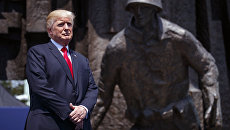 Президент США Дональд Трамп во время визита в Варшаву. 6 июля 2017 Президент США Дональд Трамп во время визита в Варшаву. 6 июля 2017