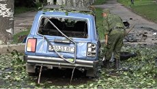 На месте второго взрыва в Луганске. 7 июля 2017 На месте второго взрыва в Луганске. 7 июля 2017