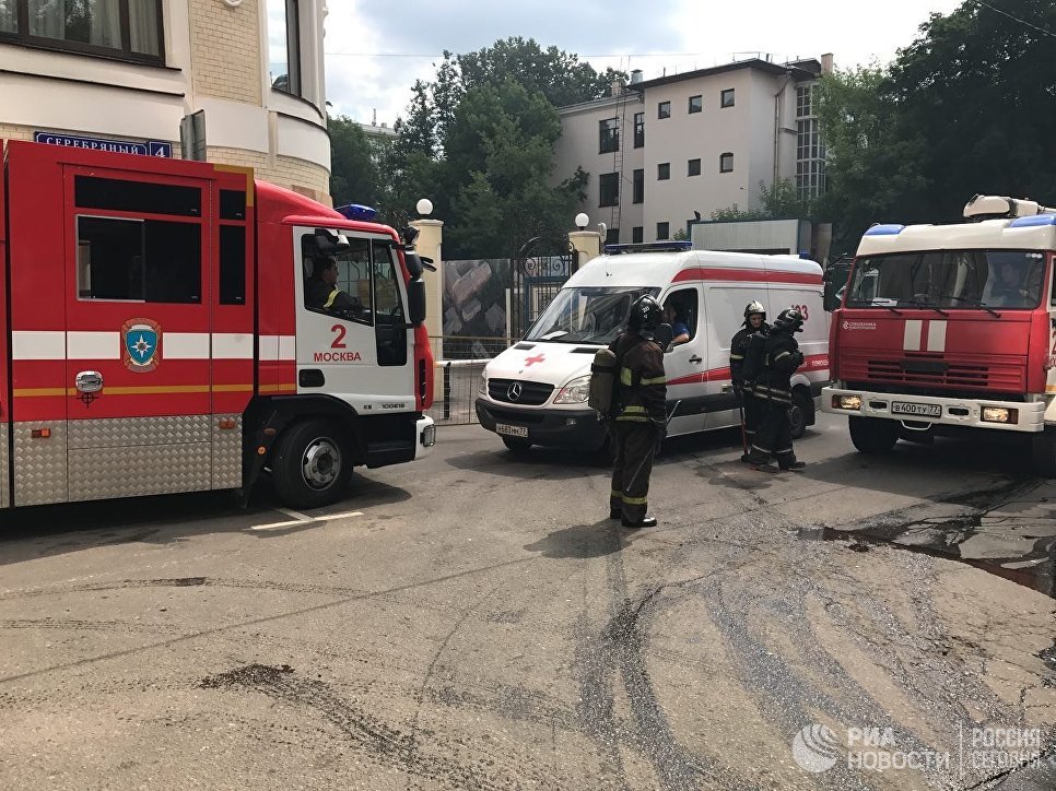 Пожар на улице Новый Арбат в Москве. 18 июля 2017 Пожар на улице Новый Арбат в Москве. 18 июля 2017