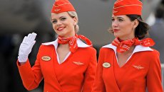 Стюардессы авиакомпании Аэрофлот. Архивное фото Стюардессы авиакомпании Аэрофлот. Архивное фото
