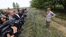Президент Украины Петр Порошенко на грузино-югоосетинской границе Президент Украины Петр Порошенко на грузино-югоосетинской границе