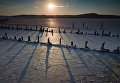 Чокракское озеро на Керченском полуострове в Крыму Чокракское озеро на Керченском полуострове в Крыму