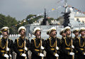 Моряки Балтийского флота во время генеральной репетиции парада, посвященного Дню Военно-Морского Флота. 28 июля 2017 Моряки Балтийского флота во время генеральной репетиции парада, посвященного Дню Военно-Морского Флота. 28 июля 2017