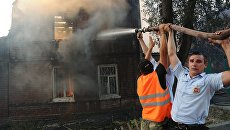 Пожар в Ростове-на-Дону в районе Театрального спуска Пожар в Ростове-на-Дону в районе Театрального спуска
