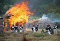 Участники военно-исторической реконструкции Бородинского сражения Участники военно-исторической реконструкции Бородинского сражения