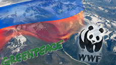 Флаг России, WWF, Гринпис Флаг России, WWF, Гринпис