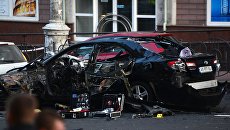 На месте взрыва автомобиля в центре Киева. 8 сентября 2017 На месте взрыва автомобиля в центре Киева. 8 сентября 2017