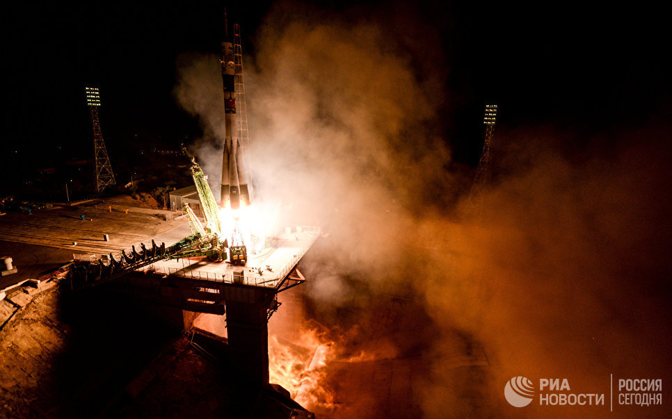 Пуск ракеты-носителя Союз-ФГ с пилотируемым кораблем Союз МС-06. 13 сентября 2017 Пуск ракеты-носителя Союз-ФГ с пилотируемым кораблем Союз МС-06. 13 сентября 2017