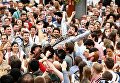 Гости на открытии фестиваля Октоберфест в Мюнхене Гости на открытии фестиваля Октоберфест в Мюнхене