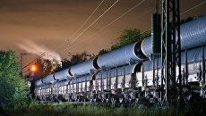Транспортировка труб для строительства газопровода Северный поток - 2. Архивное фото Транспортировка труб для строительства газопровода Северный поток - 2. Архивное фото